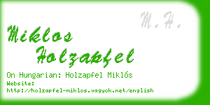 miklos holzapfel business card